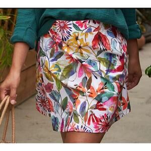 RipSkirt Hawaii Wrap Mini Skirt Medium Length 1 Wildflower Watercolor Travel